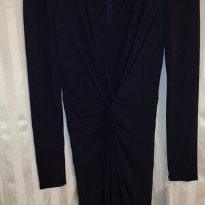 TERI JON EVENING GOWN BY RICKIE FREEMAN - SIZE 6- NAVY